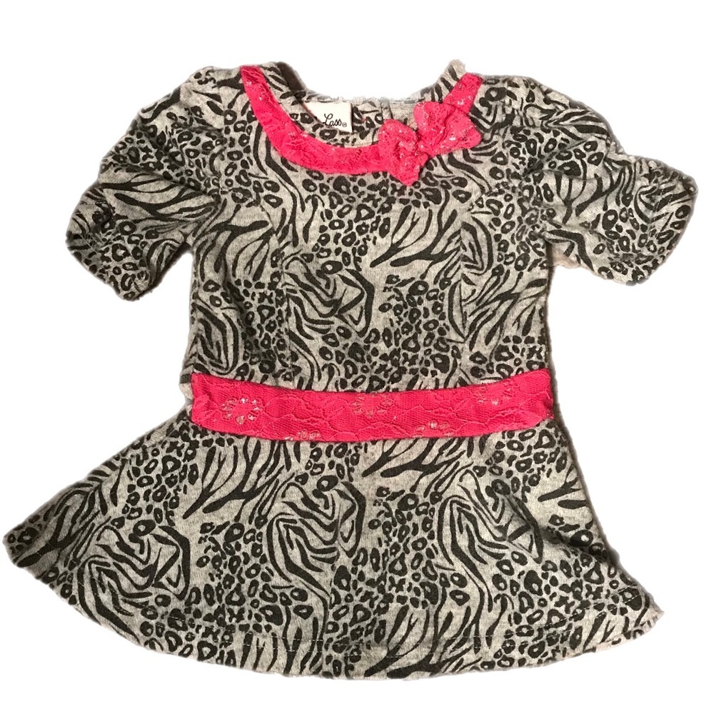 ⭐️ 5/$10⭐️Little Lass girl fancy shirt/dress short sleeves 12M⭐️